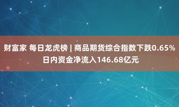 财富家 每日龙虎榜 | 商品期货综合指数下跌0.65% 日内资金净流入146.68亿元