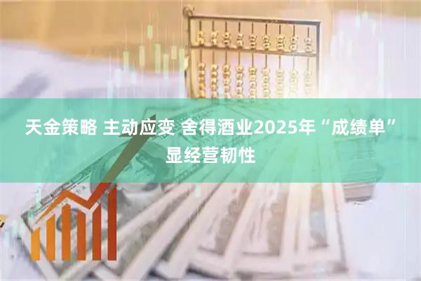 天金策略 主动应变 舍得酒业2025年“成绩单”显经营韧性